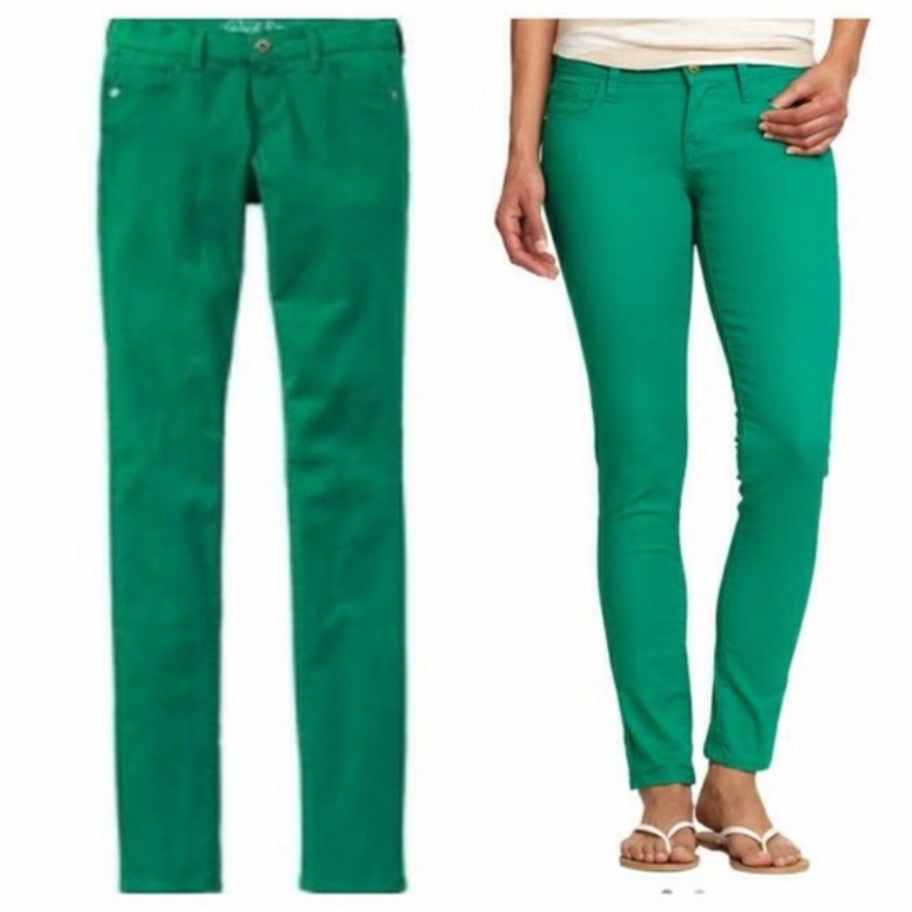 OLD NAVY THE ROCKSTAR SKIINNY JEAN GREEN SIZE 4